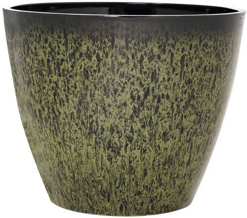 31cm DAPPLED GREEN ROUND PLANTER