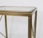 MEDALLION SIDE TABLE SQUARE ANTIQUE BRASS