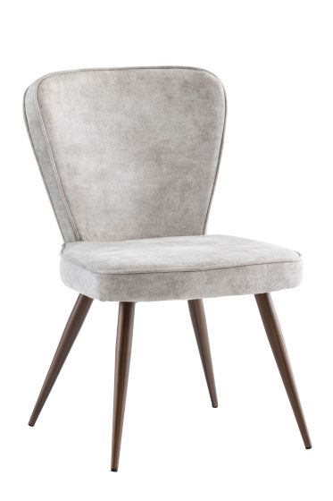 FLAVIA PEARL DINING CHAIR w/ BRASS LEG