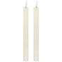 SET OF 2 LUXE IVORY LED DINNER CANDLES