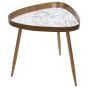 55cm 3 CORNER GOLD SIDE TABLE 