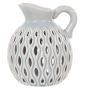 SMALL BULBOUS WHITE JUG 18x17x20cm