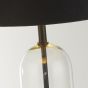 OXFORD BLK METAL T/LAMP w BLACK SHADE