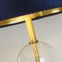 OXFORD BRASS T/LAMP w/ NAVY SHADE