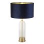 OXFORD BRASS T/LAMP w/ NAVY SHADE