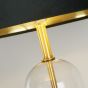 OXFORD BRASS T/LAMP w/ GREEN SHADE