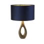 BUCKLOW A/BRASS T/LAMP w/ NAVY SHADE