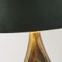 BUCKLOW A/BRASS T/LAMP w/ GREEN SHADE