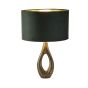 BUCKLOW A/BRASS T/LAMP w/ GREEN SHADE