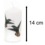 7x14cm BIRDS PILLAR CANDLE