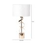 51cm GOLD METAL SWIRL T/LAMP w/ WHITE SHADE