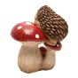 HEDGEHOG RESTING ON MUSHROOM O/MENT