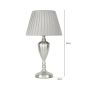 53cm SATIN SILVER T/LAMP