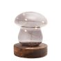 SMALL GREY GLASS LED MUSHROOM