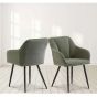 HUGO MINT GREEN DINING CHAIR w/ BLACK LEGS