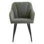 HUGO MINT GREEN DINING CHAIR w/ BLACK LEGS