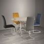 JENNIS 1.2m WHITE ROUND DINING TABLE