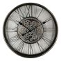 53cm PEWTER COG WALL CLOCK