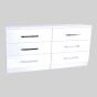 MIAMI WHITE 3 DWR DUAL CHEST - B HANDLE