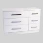 MIAMI WHITE 3&3 DWR DOUBLE CHEST - B HANDLE