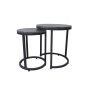 ALORA BLACK NEST OF 2 ROUND TABLES