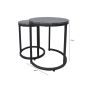 ALORA BLACK NEST OF 2 ROUND TABLES