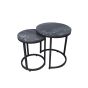 ALORA BLACK NEST OF 2 ROUND TABLES