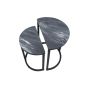 ALORA BLACK NEST OF 2 TABLES - HALF MOON