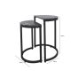 ALORA BLACK NEST OF 2 TABLES - HALF MOON