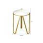 YOHAN WHITE MARBLE LAMP TABLE