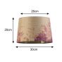 12" ROSE DRUM SHADE - GOLD INNER