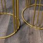 NEST OF 2 GOLD FREYA ACCENT TABLES