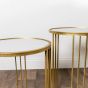 NEST OF 2 GOLD FREYA ACCENT TABLES