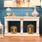 IVORY SCROLL SIDEBOARD TABLE W/DRAWER