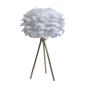 50cm WHITE FEATHER T/LAMP