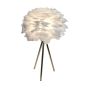 50cm WHITE FEATHER T/LAMP