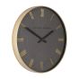 50cm DARK GREY BAKER AND BROWN NOUVEAU WALL CLOCK 