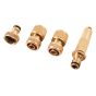 4pk BRASS HOSE CONNECTION SET