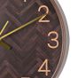 12" BROWN CHEVRON WALL CLOCK