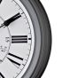 35.5cm GREY WALL CLOCK w/ LED SOUND