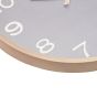 30cm GREY HOMETIME ROUND WALL CLOCK w/ ARABIC NUMBERS 