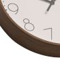 23cm RND WALL CLOCK WALNUT WOOD EFFECT