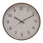 30cm RND WALL CLOCK WALNUT WOOD EFFECT