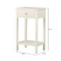 LINDON 1 DRAWER END TABLE WHITE