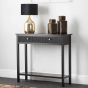 LINDON 2 DRAWER CONSOLE TABLE BLACK