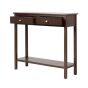 LINDON 2 DRAWER CONSOLE TABLE WALNUT BROWN