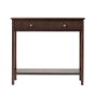 LINDON 2 DRAWER CONSOLE TABLE WALNUT BROWN