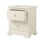 LINDON 2 DRAWER BEDSIDE CABINET WHITE