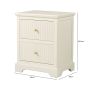 LINDON 2 DRAWER BEDSIDE CABINET WHITE