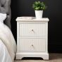 LINDON 2 DRAWER BEDSIDE CABINET WHITE